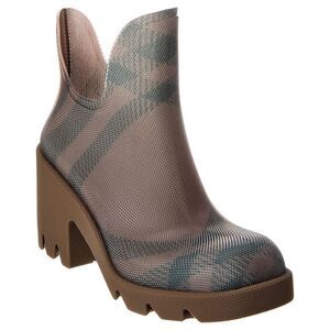 Burberry Check Rubber Bootie, Green